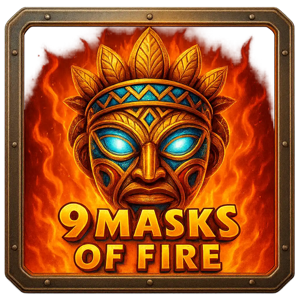9 Masks Of Fire slot game tile at SpinyRush