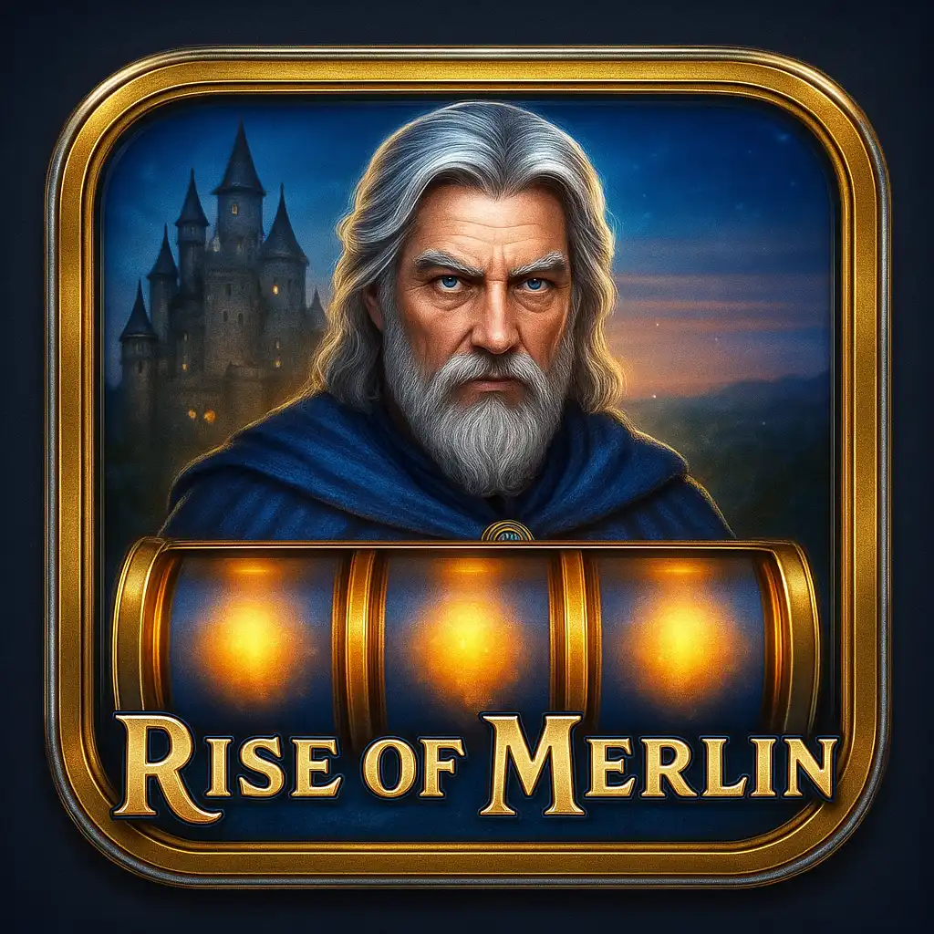 Rise of Merlin slot game tile at SpinyRush